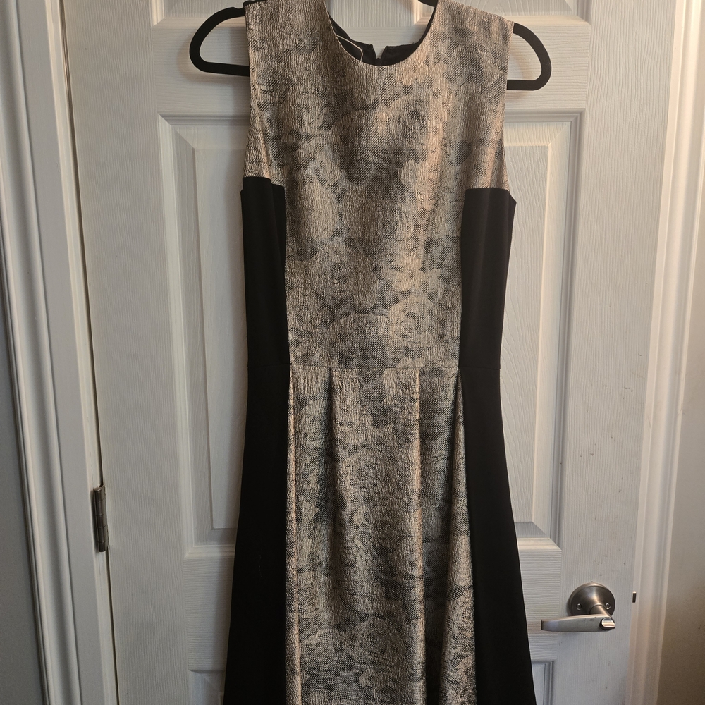 By Malene Birger Black and Cream Midi Dress